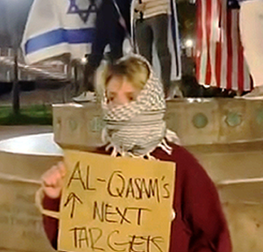 Jewish student protesting
